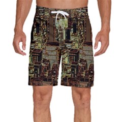 New York City Nyc Skyscrapers Men s Beach Shorts