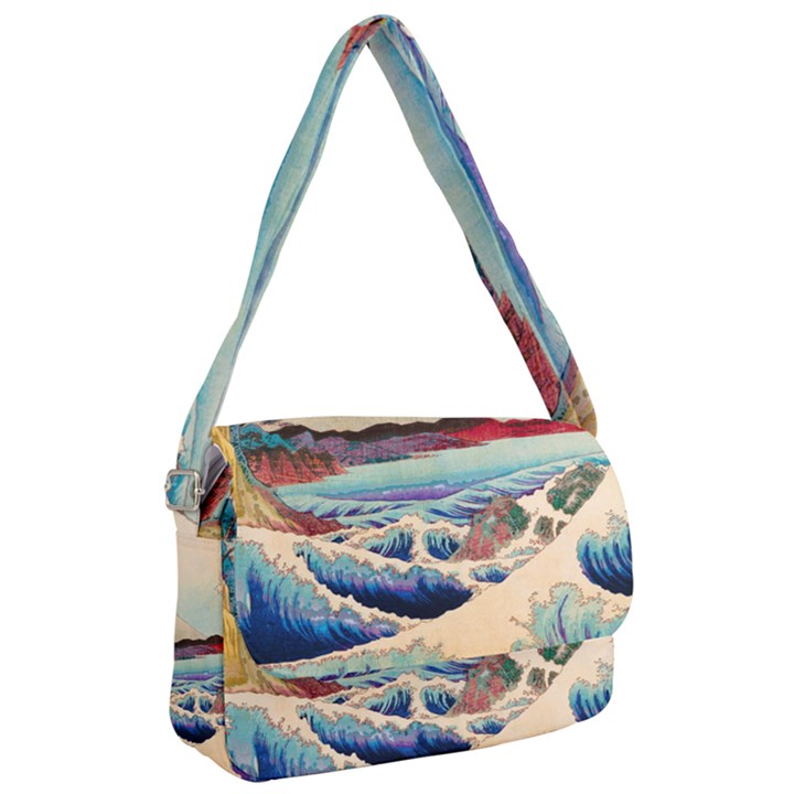 Wave Japanese Mount Fuji Woodblock Print Ocean Courier Bag