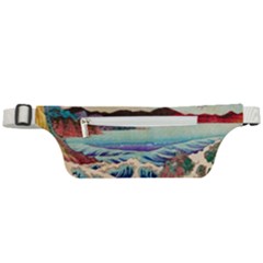 Wave Japanese Mount Fuji Woodblock Print Ocean Active Waist Bag by Cowasu