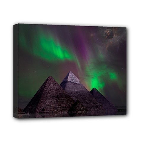 Fantasy Pyramid Mystic Space Aurora Canvas 10  X 8  (stretched) by Cowasu