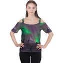 Fantasy Pyramid Mystic Space Aurora Cutout Shoulder Tee View1