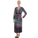 Fantasy Pyramid Mystic Space Aurora Velvet Maxi Wrap Dress View1