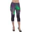 Fantasy Pyramid Mystic Space Aurora Lightweight Velour Capri Leggings  View1