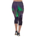 Fantasy Pyramid Mystic Space Aurora Lightweight Velour Capri Leggings  View2