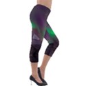 Fantasy Pyramid Mystic Space Aurora Lightweight Velour Capri Leggings  View4