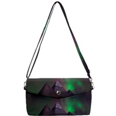 Fantasy Pyramid Mystic Space Aurora Removable Strap Clutch Bag by Cowasu