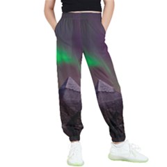 Fantasy Pyramid Mystic Space Aurora Kids  Elastic Waist Pants by Cowasu