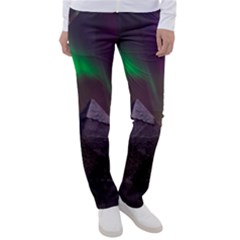 Fantasy Pyramid Mystic Space Aurora Women s Casual Pants by Cowasu