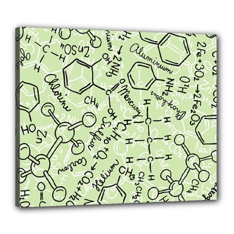 Multicolored Chemical Bond Illustration Chemistry Formula Science Canvas 24  X 20  (stretched) by Cowasu