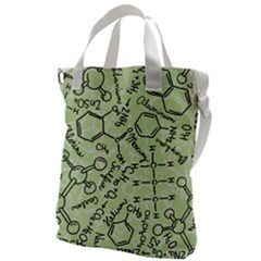 Multicolored Chemical Bond Illustration Chemistry Formula Science Canvas Messenger Bag by Cowasu