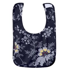 White And Yellow Floral And Paisley Illustration Background Baby Bib by Cowasu