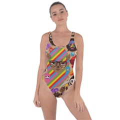 Multicolored Doodle Art Wallpaper Bring Sexy Back Swimsuit by Cowasu