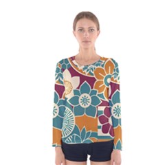 Japanese Folk Art Women s Long Sleeve Tee