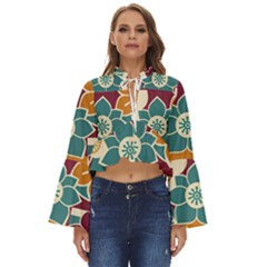 Japanese Folk Art Boho Long Bell Sleeve Top