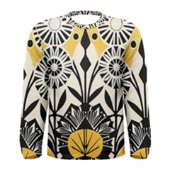 Flowers Pattern Men s Long Sleeve Tee