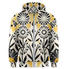 Flowers Pattern Men s Zipper Hoodie