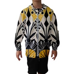 Flowers Pattern Kids  Hooded Windbreaker