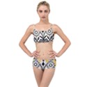 Flowers Pattern Layered Top Bikini Set View1