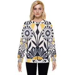 Flowers Pattern Hidden Pocket Sweatshirt