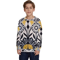 Flowers Pattern Kids  Long Sleeve Jersey by danenraven