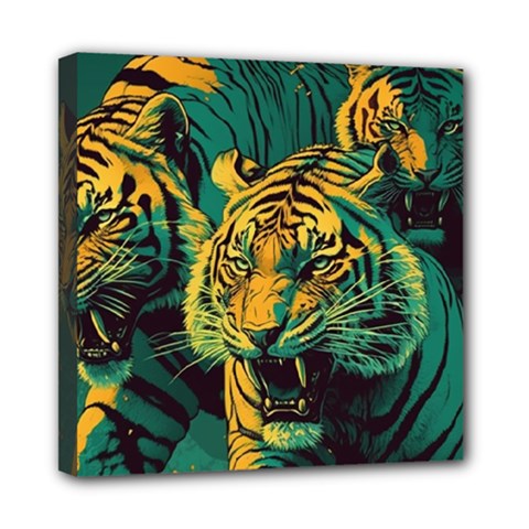 Tiger Mini Canvas 8  X 8  (stretched) by danenraven