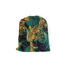 Tiger Drawstring Pouch (medium) by danenraven