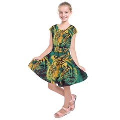 Tiger Kids  Short Sleeve Dress by danenraven