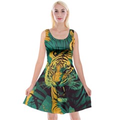 Tiger Reversible Velvet Sleeveless Dress