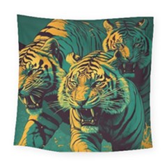 Tiger Square Tapestry (large)