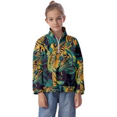 Tiger Kids  Half Zip Hoodie