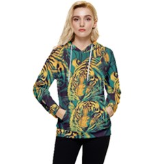 Tiger Women s Lightweight Drawstring Hoodie