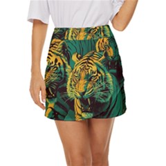 Tiger Mini Front Wrap Skirt by danenraven