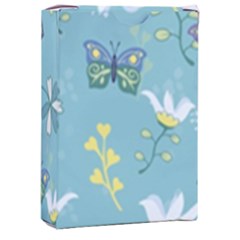 Butterfly Flower Blue Background Playing Cards Single Design (rectangle) With Custom Box