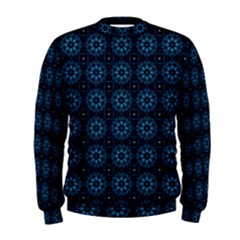 Blue Floral Pattern Geometric Pattern Men s Sweatshirt