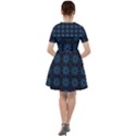 Blue Floral Pattern Geometric Pattern Sailor Dress View2