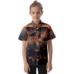 Mountains Flowers Flora Botany Nature Kids  Short Sleeve Shirt by danenraven