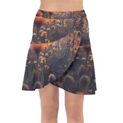 Mountains Flowers Flora Botany Nature Wrap Front Skirt by danenraven