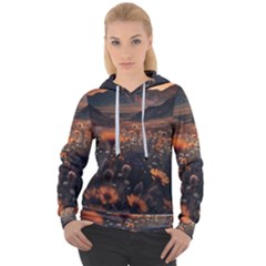 Mountains Flowers Flora Botany Nature Women s Overhead Hoodie by danenraven