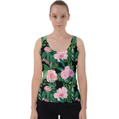 Flower Roses Pattern Floral Nature Velvet Tank Top by danenraven