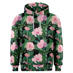 Flower Roses Pattern Floral Nature Men s Overhead Hoodie