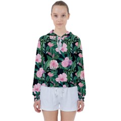 Flower Roses Pattern Floral Nature Women s Tie Up Sweat