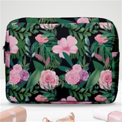 Flower Roses Pattern Floral Nature Make Up Pouch (large) by danenraven