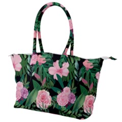 Flower Roses Pattern Floral Nature Canvas Shoulder Bag by danenraven