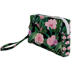 Flower Roses Pattern Floral Nature Wristlet Pouch Bag (small) by danenraven