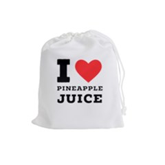 I Love Pineapple Juice Drawstring Pouch (large) by ilovewhateva