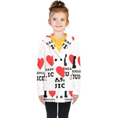 I Love Pineapple Juice Kids  Double Breasted Button Coat by ilovewhateva