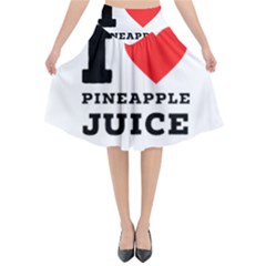 I Love Pineapple Juice Flared Midi Skirt by ilovewhateva