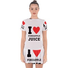 I Love Pineapple Juice Drop Hem Mini Chiffon Dress by ilovewhateva