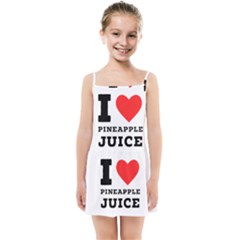 I Love Pineapple Juice Kids  Summer Sun Dress by ilovewhateva