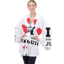 I love pineapple juice Long Sleeve Velvet Kimono  View1